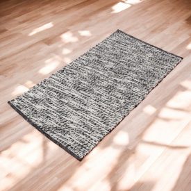 Vastag gyapjú szőnyeg Rustic 70x130 szürke szőnyeg