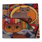 Narancs díszpárna 45x45 – Mozaik cicák