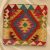 Kilim párnahuzat 45x45 kézi készítésű párna