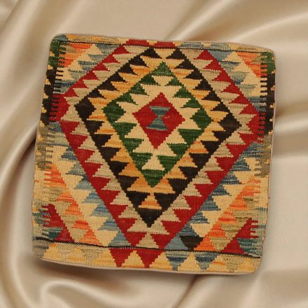 Afgán Kilim párnahuzat 45x45 kézi készítésű párna