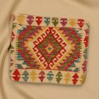 Keleti párna 45x45 kézi készítésű Kilim párnahuzat