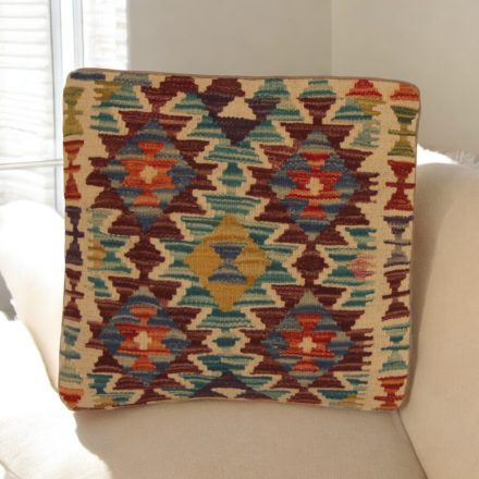 Keleti párna 45x45 kézi készítésű Kilim párnahuzat