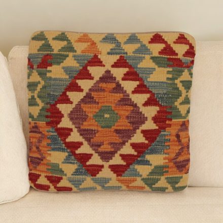Keleti párna 45x45 kézi készítésű Kilim párnahuzat