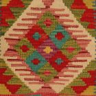 Afgán Kilim párnahuzat 40x40 kézi készítésű párna
