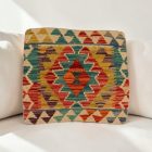 Afgán Kilim párnahuzat 40x40 kézi készítésű párna