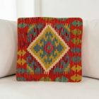 Afgán Kilim párnahuzat 40x40 kézi készítésű párna