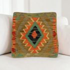 Afgán Kilim párnahuzat 40x40 kézi készítésű párna