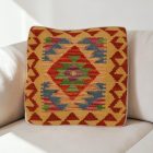 Afgán Kilim párnahuzat 40x40 kézi készítésű párna