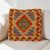 Afgán Kilim párnahuzat 40x40 kézi készítésű párna