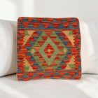 Afgán Kilim párnahuzat 40x40 kézi készítésű párna
