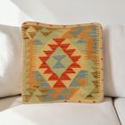 Afgán Kilim párnahuzat 40x40 kézi készítésű párna