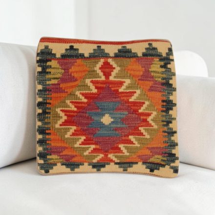 Keleti párna 40x40 kézi készítésű Kilim párnahuzat