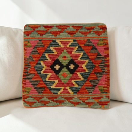 Keleti párna 40x40 kézi készítésű Kilim párnahuzat