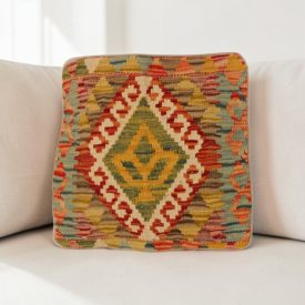 Keleti párna 40x40 kézi készítésű Kilim párnahuzat