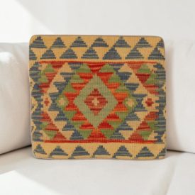 Keleti párna 40x40 kézi készítésű Kilim párnahuzat