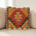 Keleti párna 40x40 kézi készítésű Kilim párnahuzat