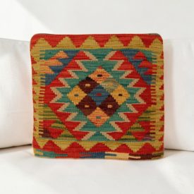 Kézi készítésű Kilim párnahuzat 40x40 afgán párna