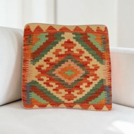Kézi készítésű párnahuzat 40x40 Kilim párna