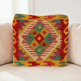 Kézi készítésű párnahuzat 40x40 Kilim párna