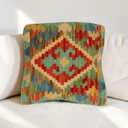 Kilim párnahuzat 40x40 kézi készítésű etnikai párna