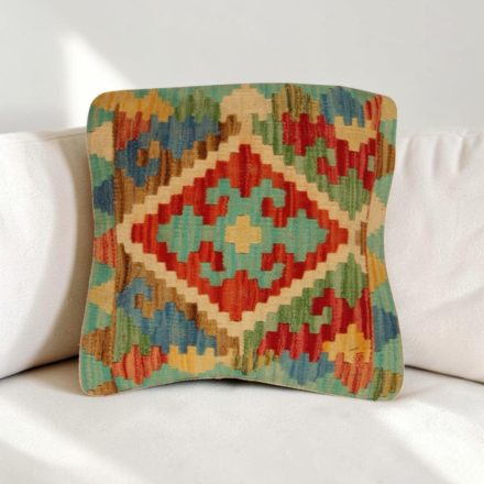 Kilim párnahuzat 40x40 kézi készítésű etnikai párna