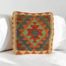 Kilim párnahuzat 45x45 kézi készítésű etnikai párna