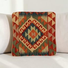 Kilim párnahuzat 40x40 kézi készítésű etnikai párna
