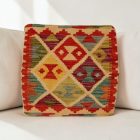 Kilim párnahuzat 40x40 kézi készítésű etnikai párna