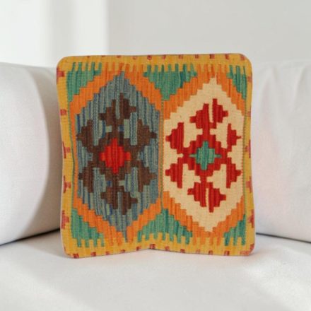 Kilim párnahuzat 40x40 kézi készítésű etnikai párna